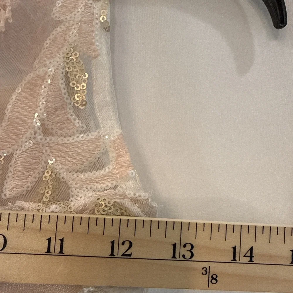 Rare Editions Girls 10 Dress Pink Sparkly Flowers Sleeveless Party Dress Flaw